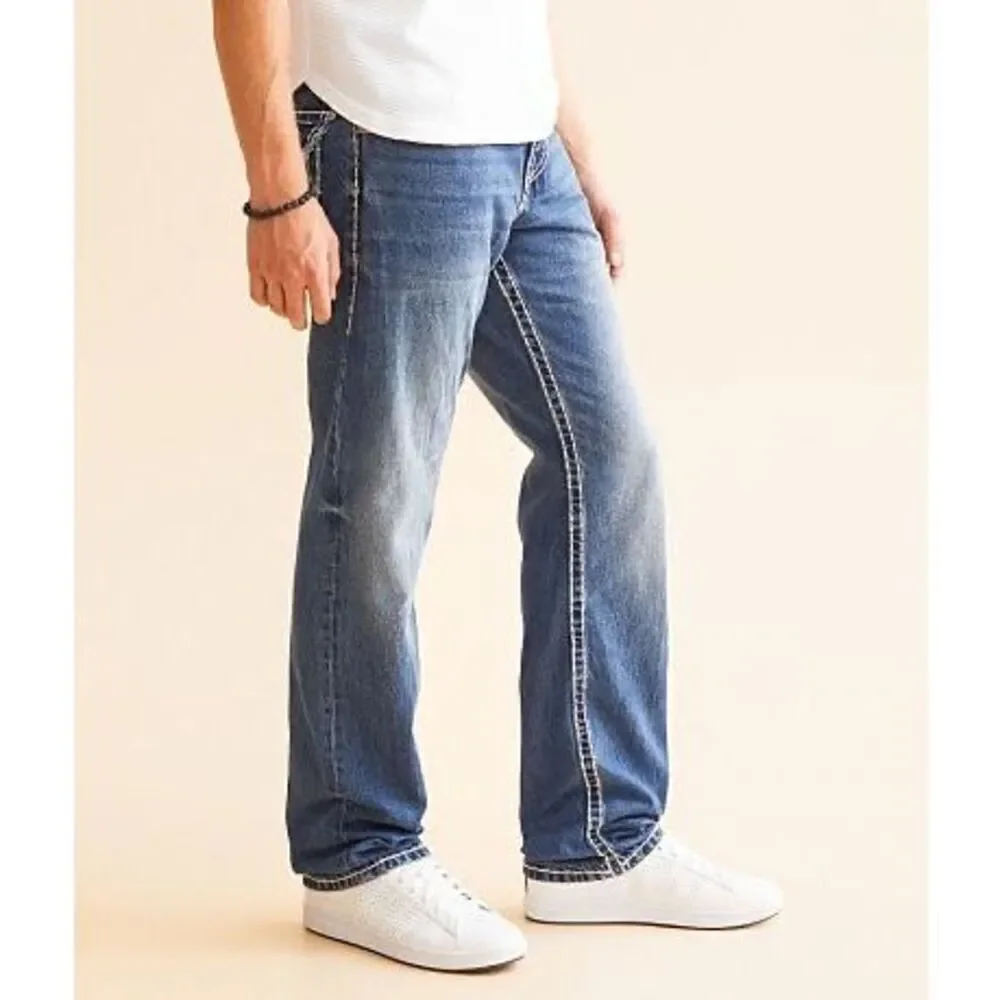 True Religion Mens Ricky No Flap SN Jeans Sz 31 Relaxed Straight